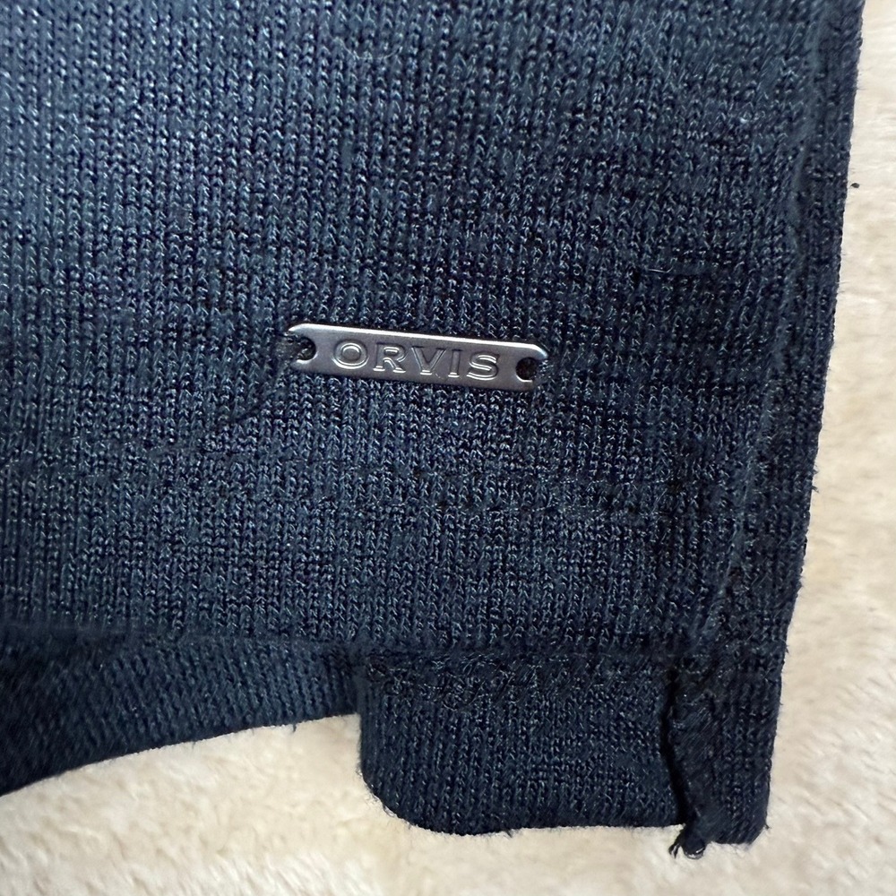 Orvis Classic Collection Women's V Neck Knit Top Tee Relaxed Fit Black Size L - Picture 6 of 8